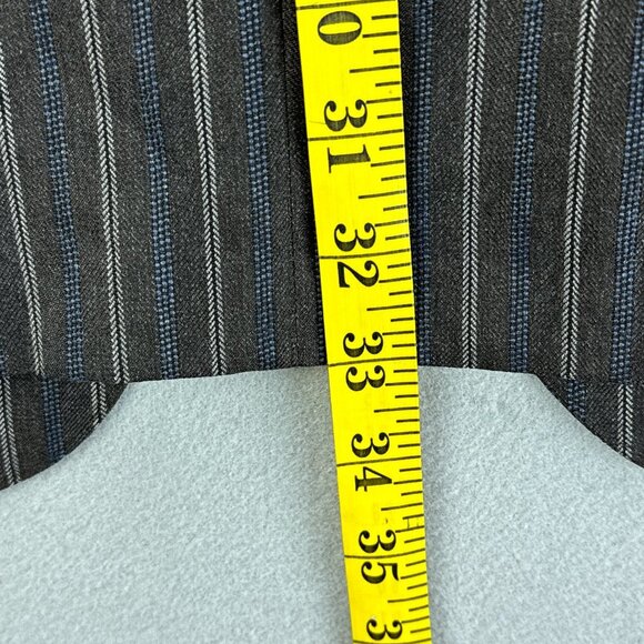 Mabro Suit Mens IT 54L‎ US 44L 2PC 34x30.5 Brown Blue Striped Wool Super 100s - Picture 9 of 16